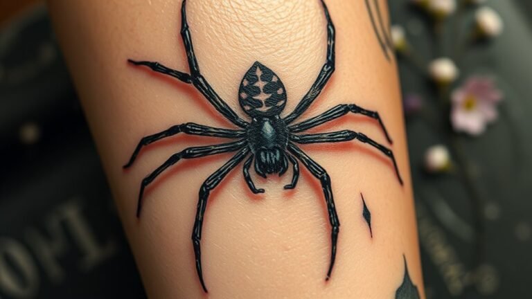 black widow tattoo symbolism